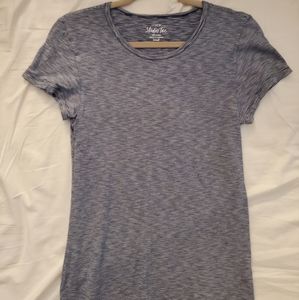 J.Crew Blue and White Striped Small Tee